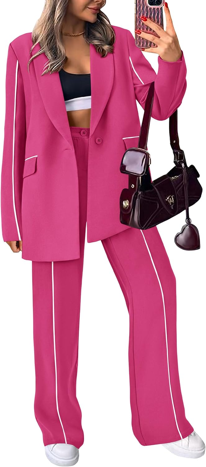 PRETTYGARDEN Women's 2 Piece Blazer Outfits for Business Casual