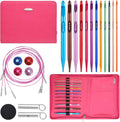 Tunisian Crochet Hooks Set with Cable - 26 PCS Multicolor Set
