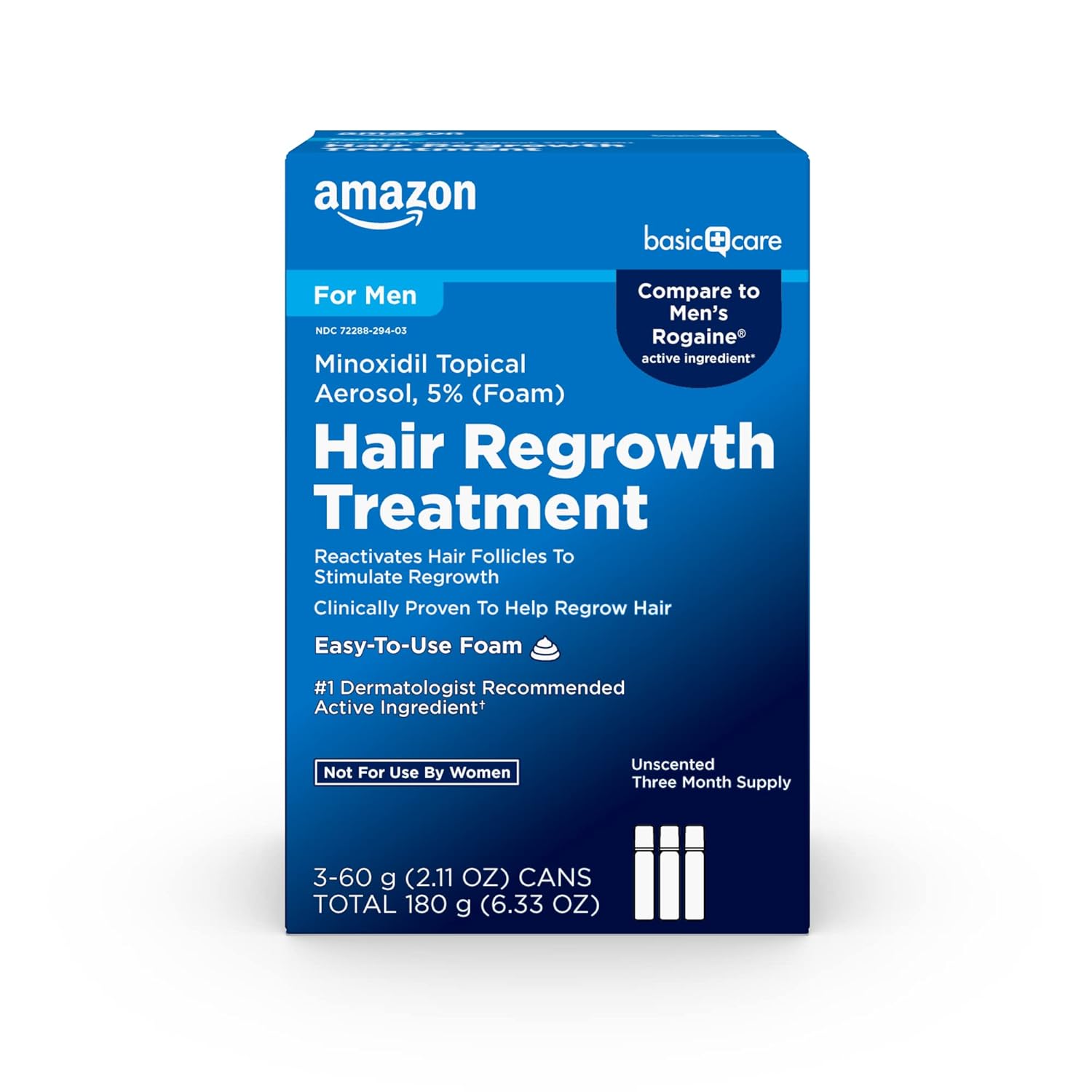 Minoxidil Topical Aerosol 5 Percent Foam Hair Regrowth Treatment