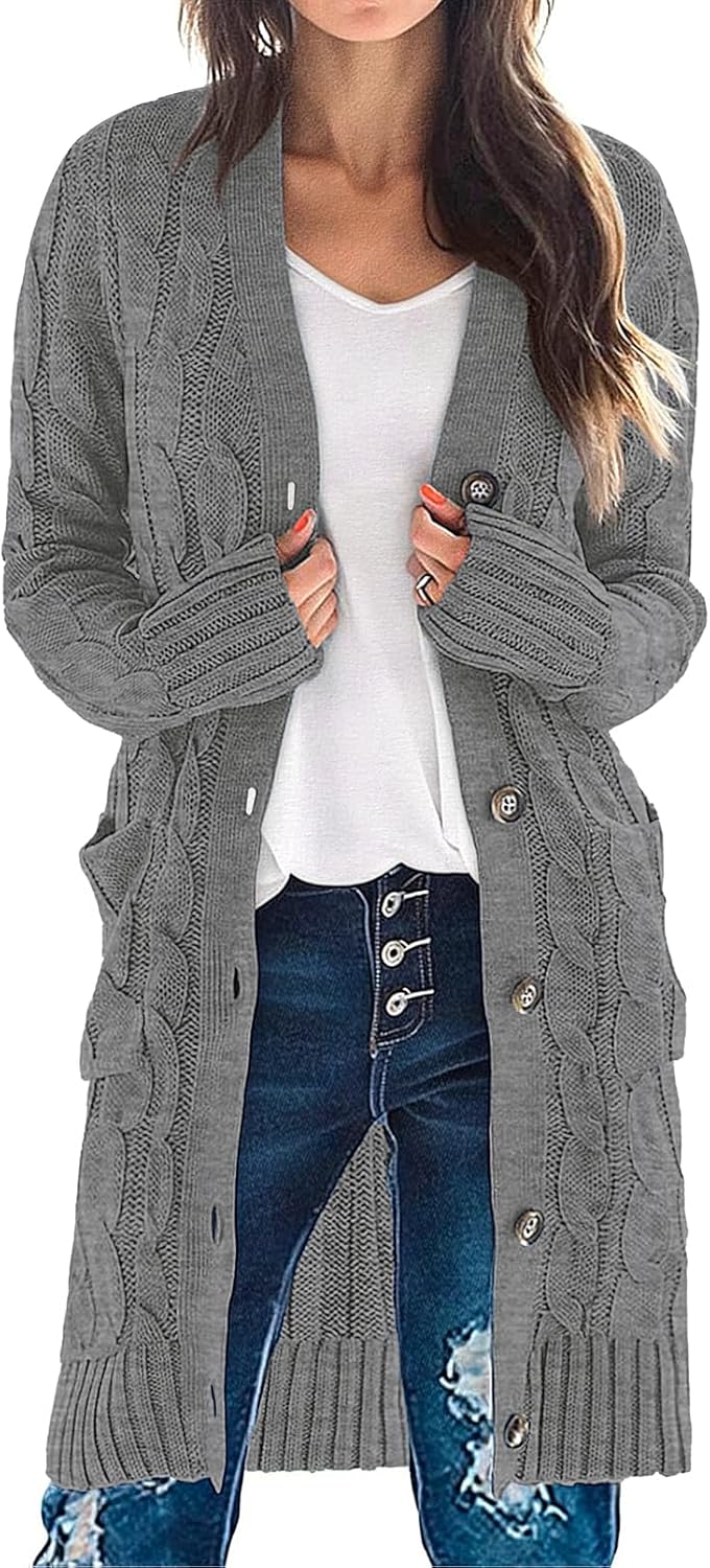MEROKEETY Women's Long Sleeve Cardigan Sweater for Fall 2025