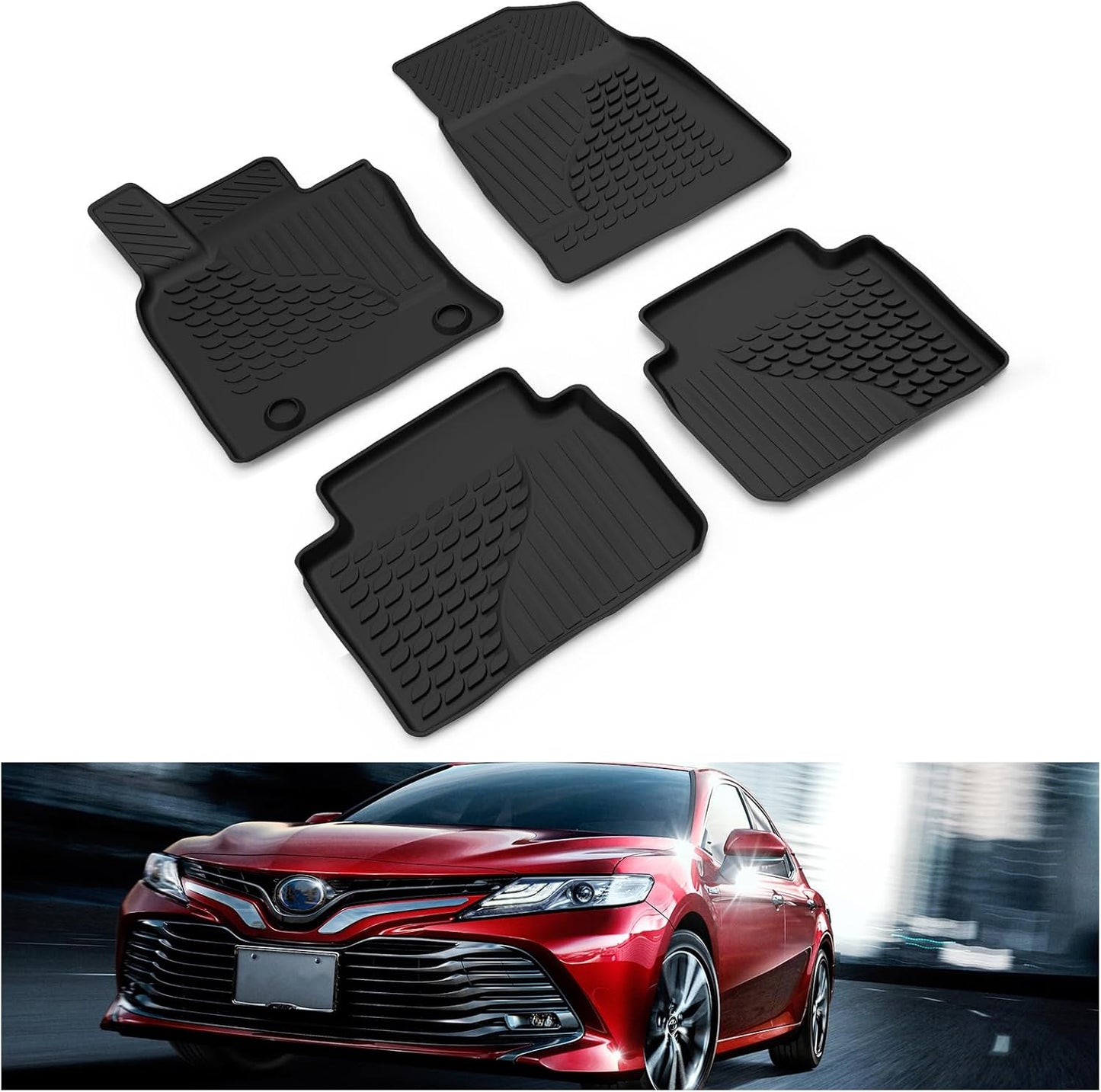 KIWI MASTER Floor Mats for 2018-2025 Toyota Camry All Weather