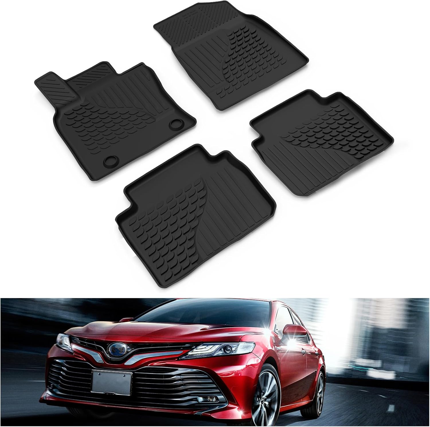 KIWI MASTER Floor Mats for 2018-2025 Toyota Camry All Weather
