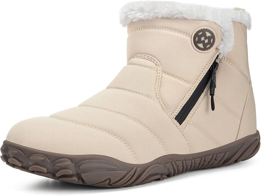 Womens Mens Barefoot Snow Boots Warm Ankle Booties for Winter