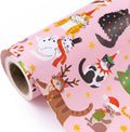 WRAPAHOLIC 30 in Jumbo Cat Christmas Wrapping Paper - Festive Cute