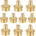 10 Pack PEX-A Female NPT Adapter 3/4 in x 1 in - Durable Brass PEX