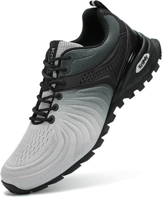 Kricely Men's Walking Shoes: Breathable Lightweight Sneakers
