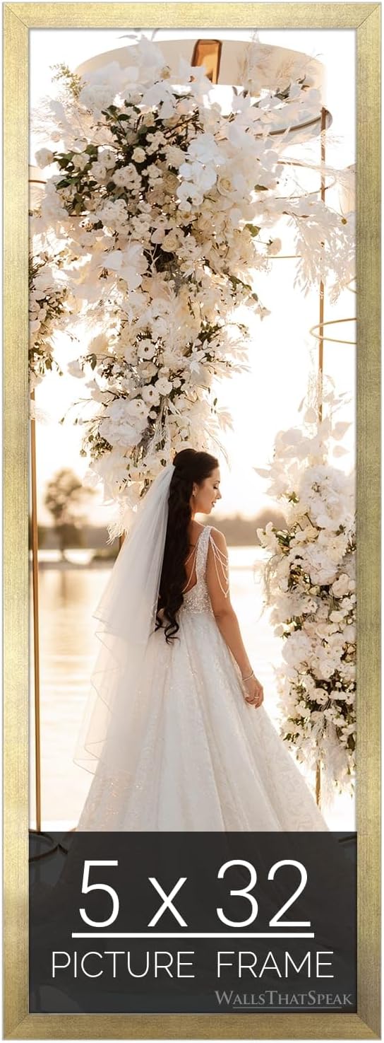 5x32 Gold Picture Frame for Puzzles Posters Photos Artwork