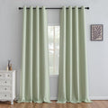 Sage Green Curtains 96 in Length 2 Panels Set - Light Filtering Drapes