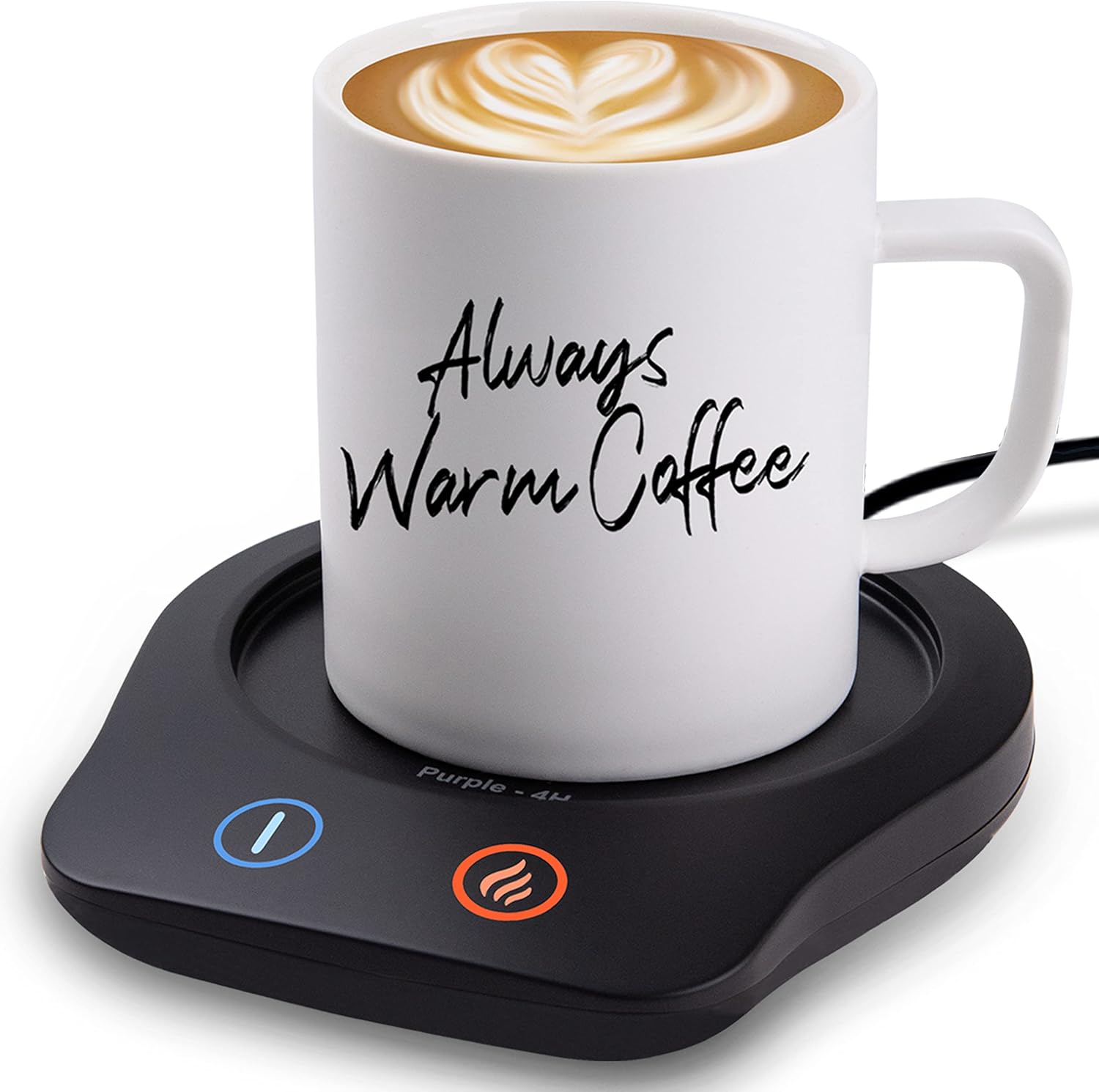 Fast Heat Coffee Warmer: 5 Settings, Auto Shut Off