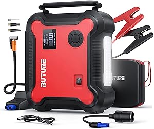 Portable Car Jump Starter with Air Compressor for All Vehicles