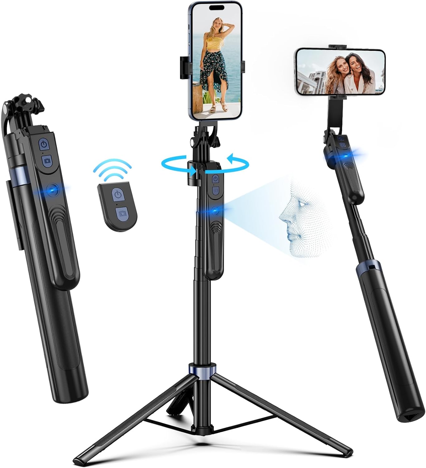Auto Face Tracking Tripod with 360 Rotation for Vlogging