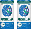 NEURIVA Brain + Eye Supplement for Memory and Vision Support