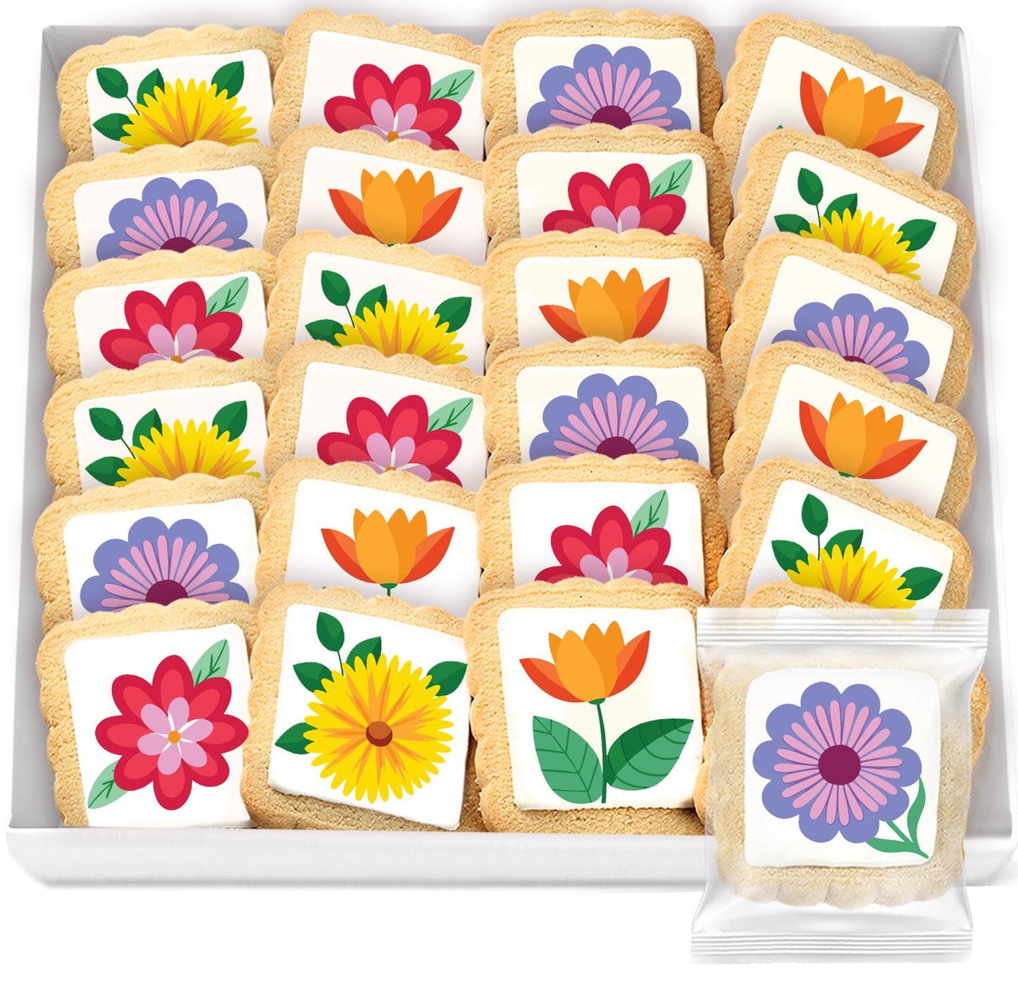 Delicious Flower Cookies for Parties and Gift Baskets