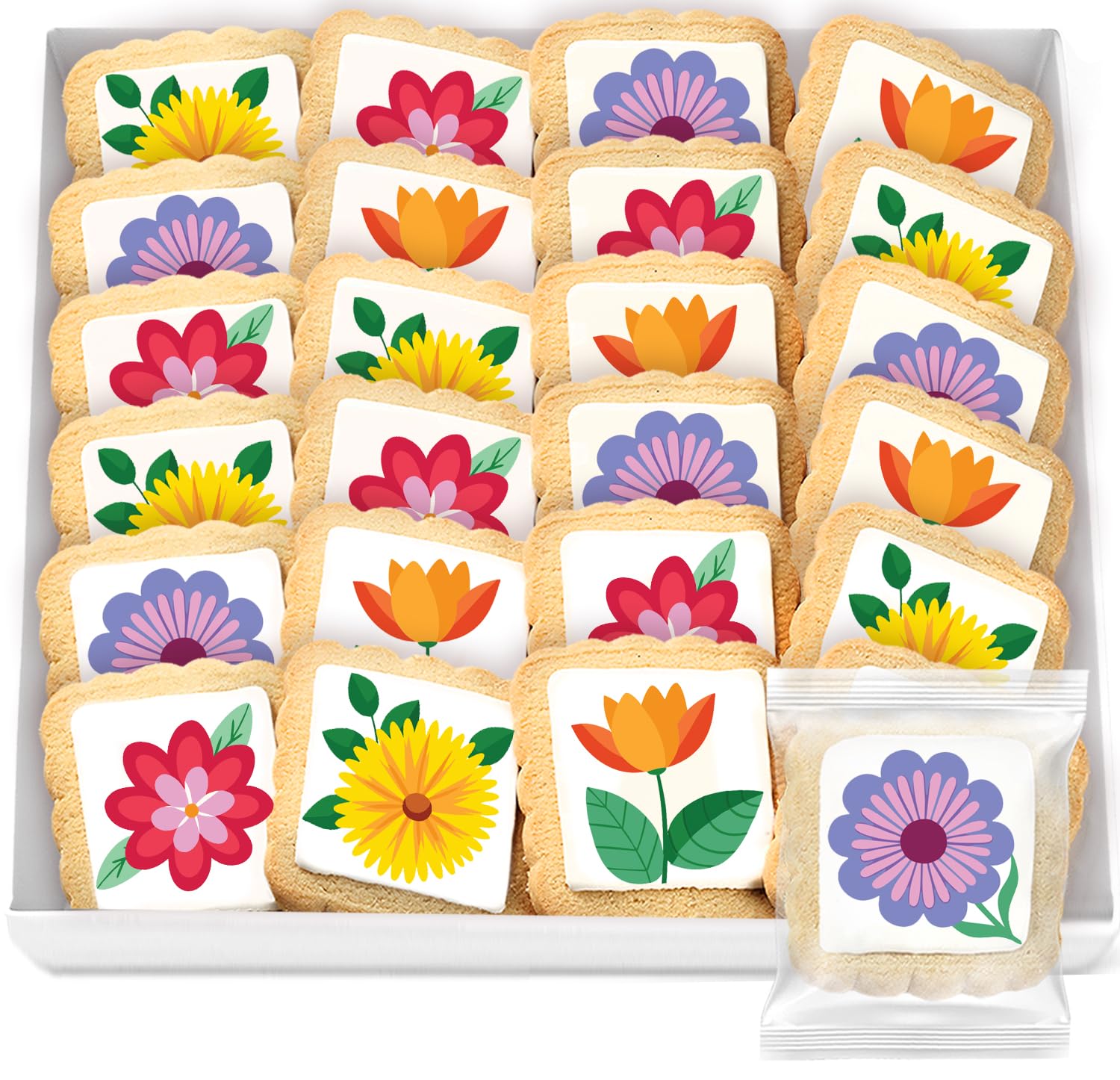 Delicious Flower Cookies for Parties and Gift Baskets