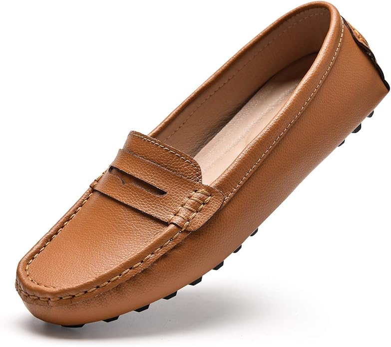 BEAUSEEN Womens Loafers Designer Leather Driving Shoes Review
