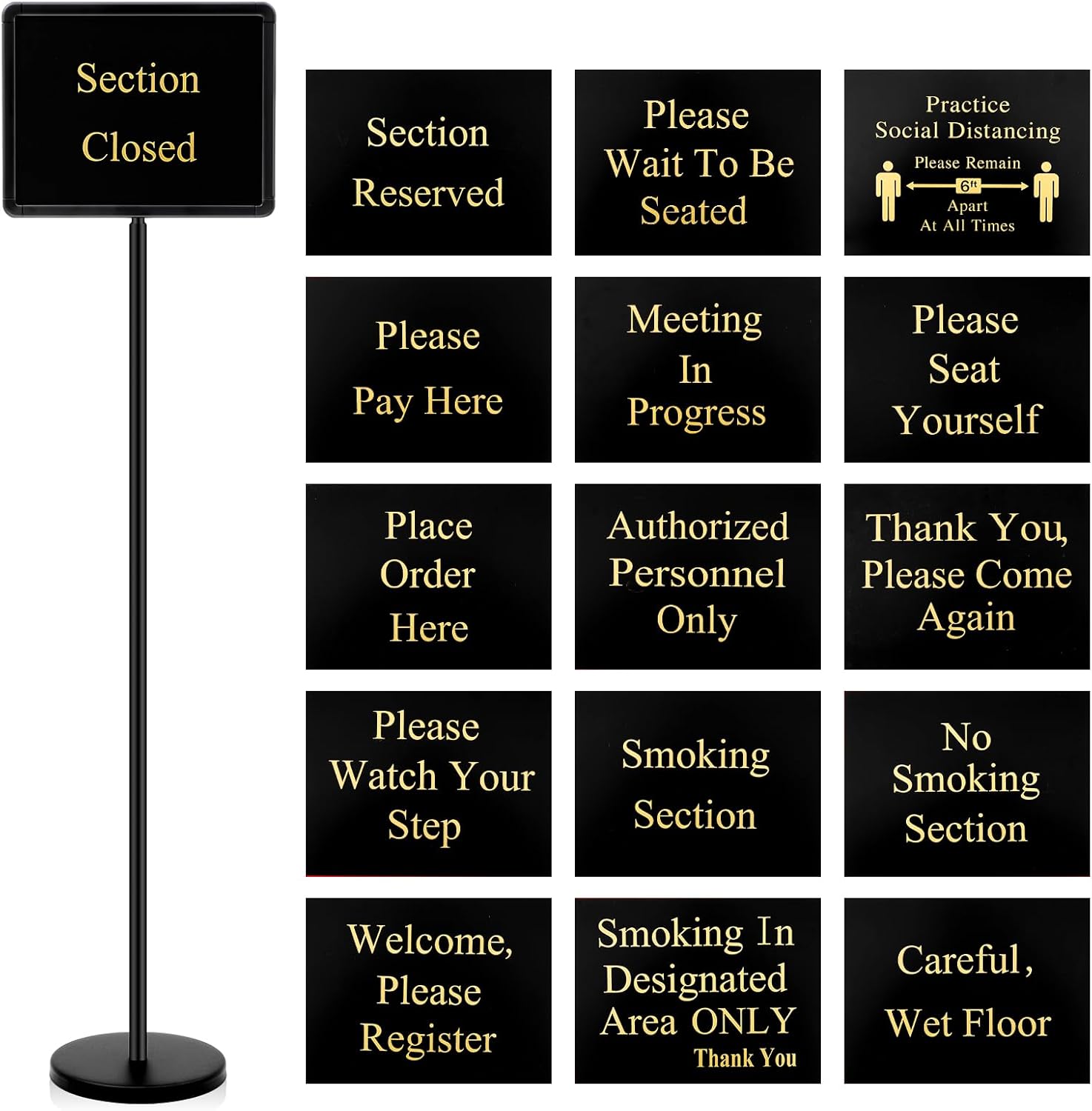 Wenqik Wait to Be Seated Hostess Sign Holder for Restaurants