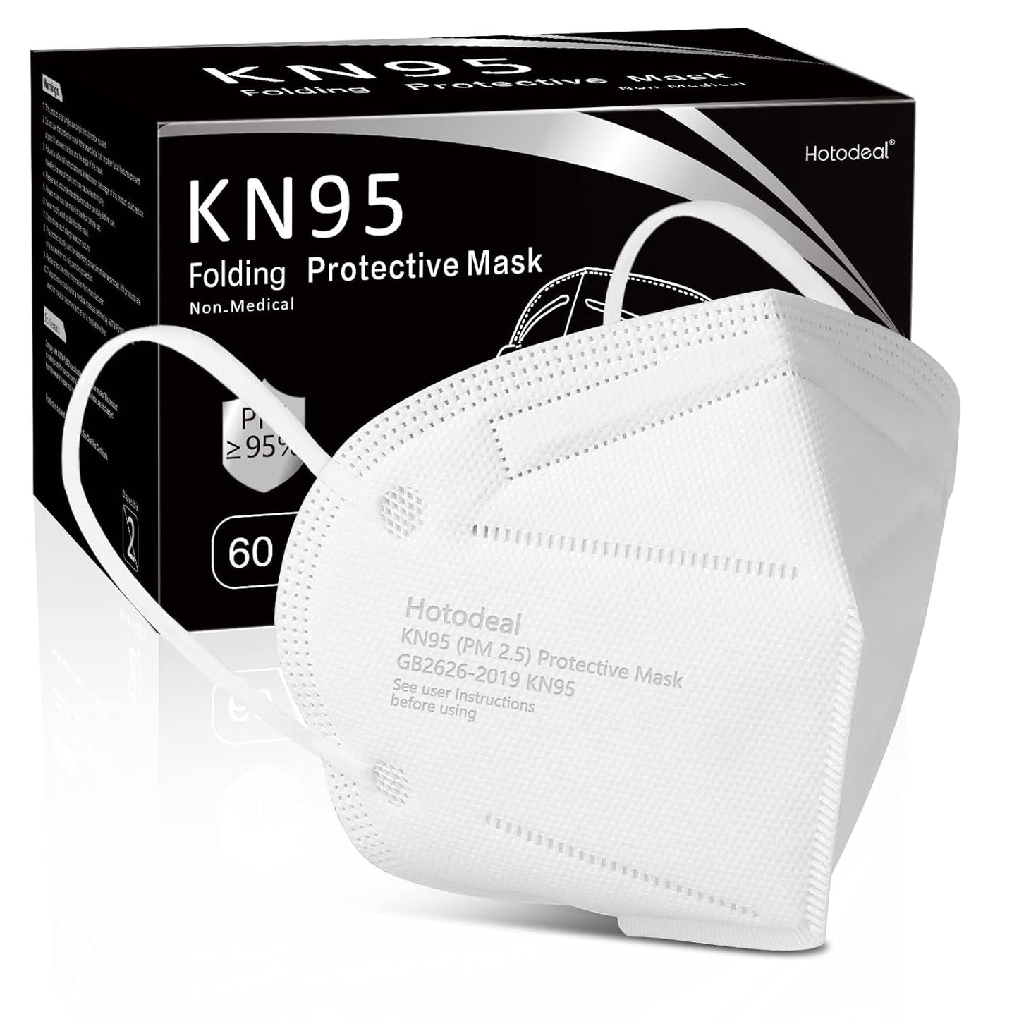 KN95 Face Mask 60 PCs - 5 Layers Protective Barrier for Safety
