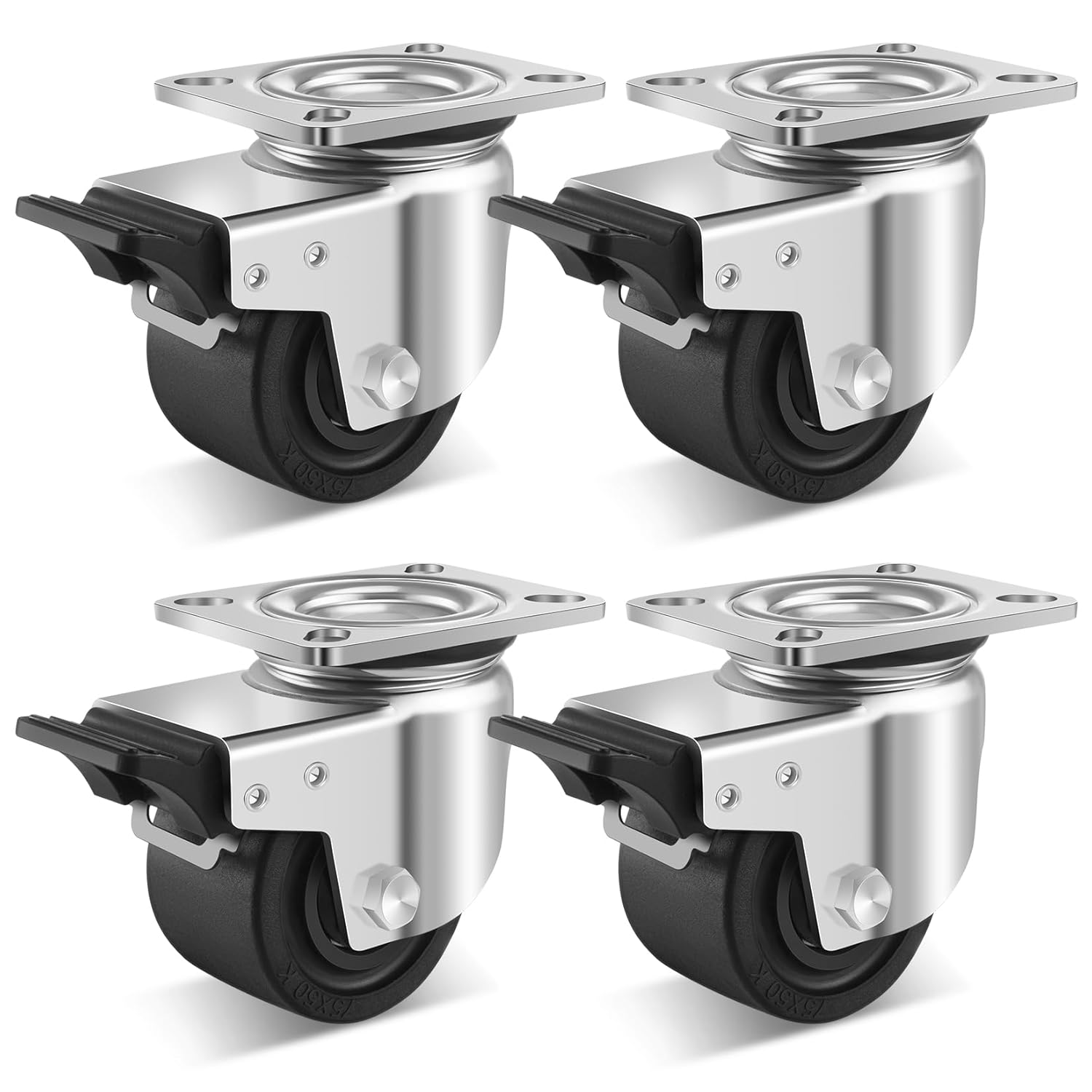 3-Inch Heavy Duty Casters Set of 4 for Industrial Use