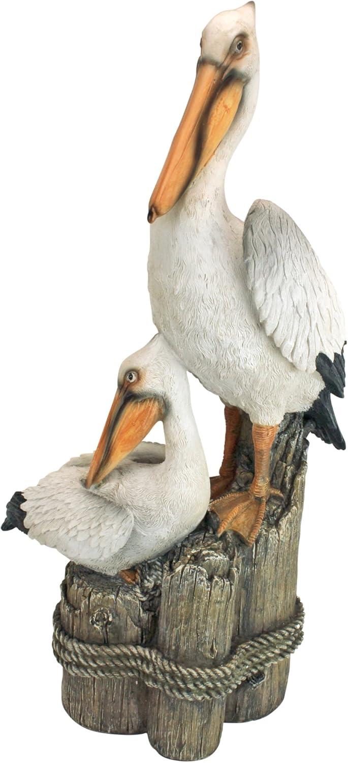 Coastal Decor Ocean's Perch Pelicans Garden Bird Statue Review