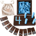 Counting Peg Board Dark Walnut Stain - Montessori Math Tool