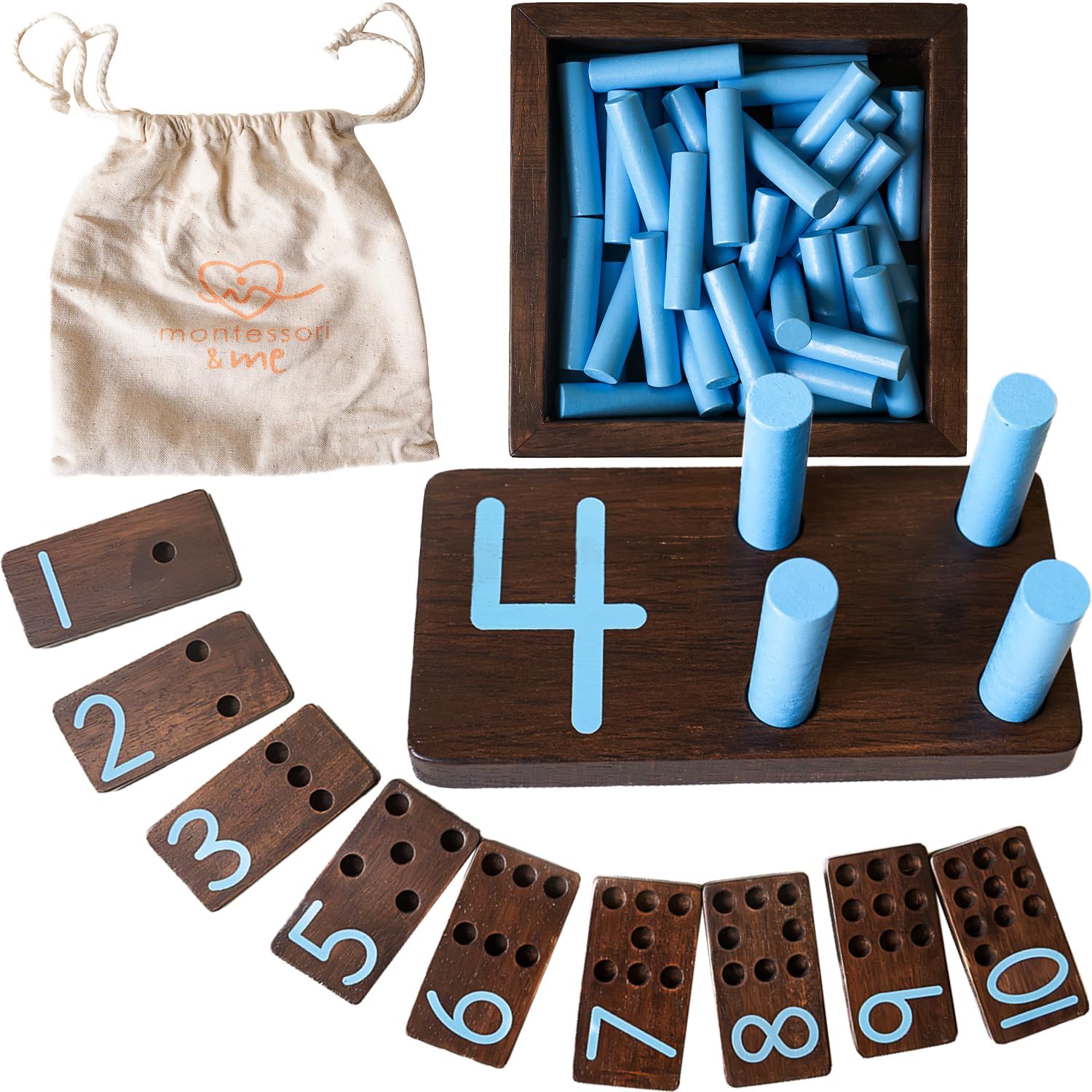 Counting Peg Board for Kids - Montessori Math Manipulatives
