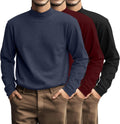 Plus Size Men's Mock Turtleneck Shirt 3-Pack (Style ZXX6)