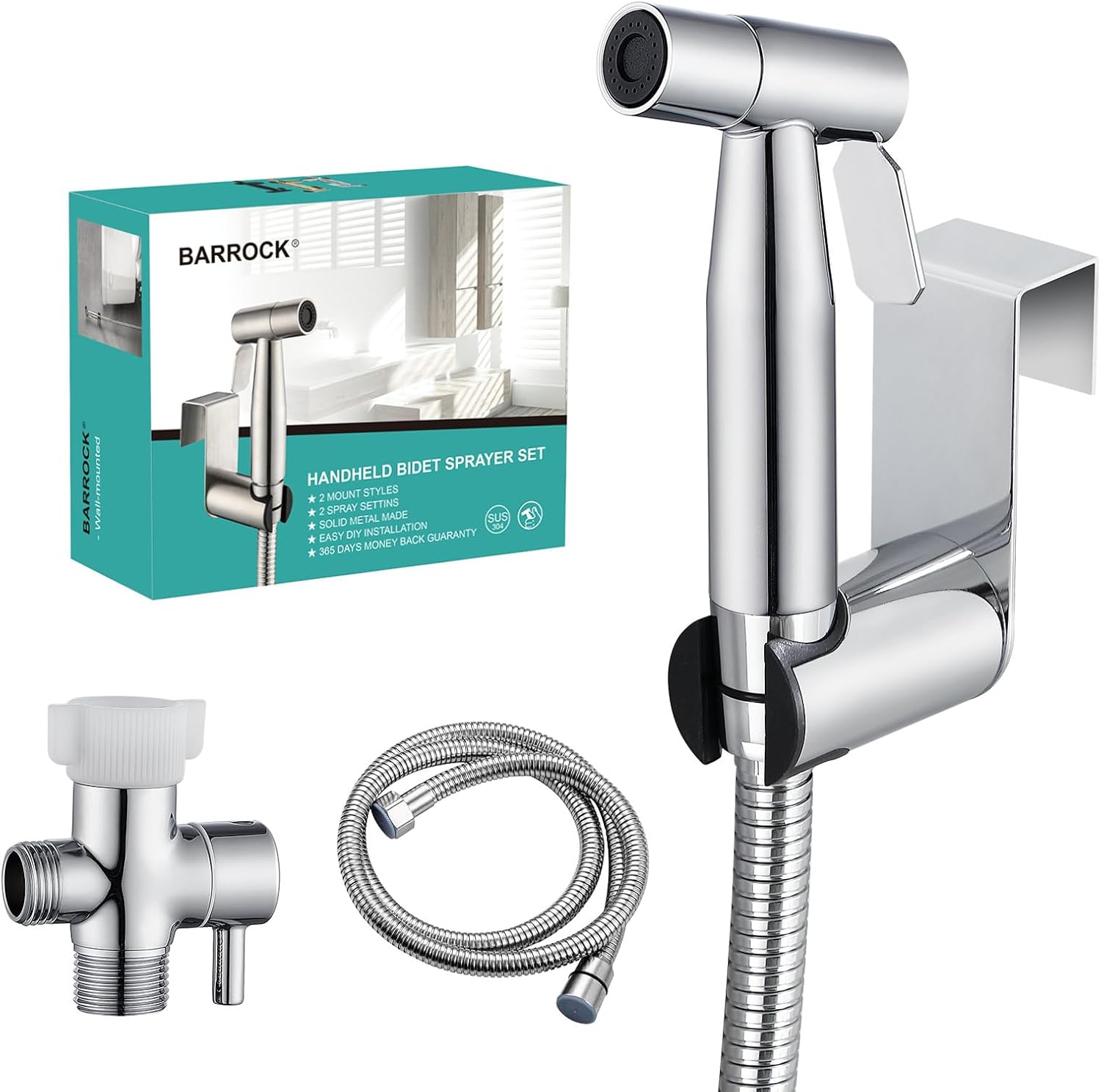 BARROCK Chrome Handheld Bidet Sprayer for Personal Cleaning