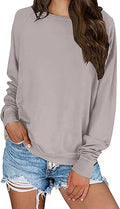 Sporty Sweatshirt Women's Crew Neck Loose Pullover - Comfortable Fit