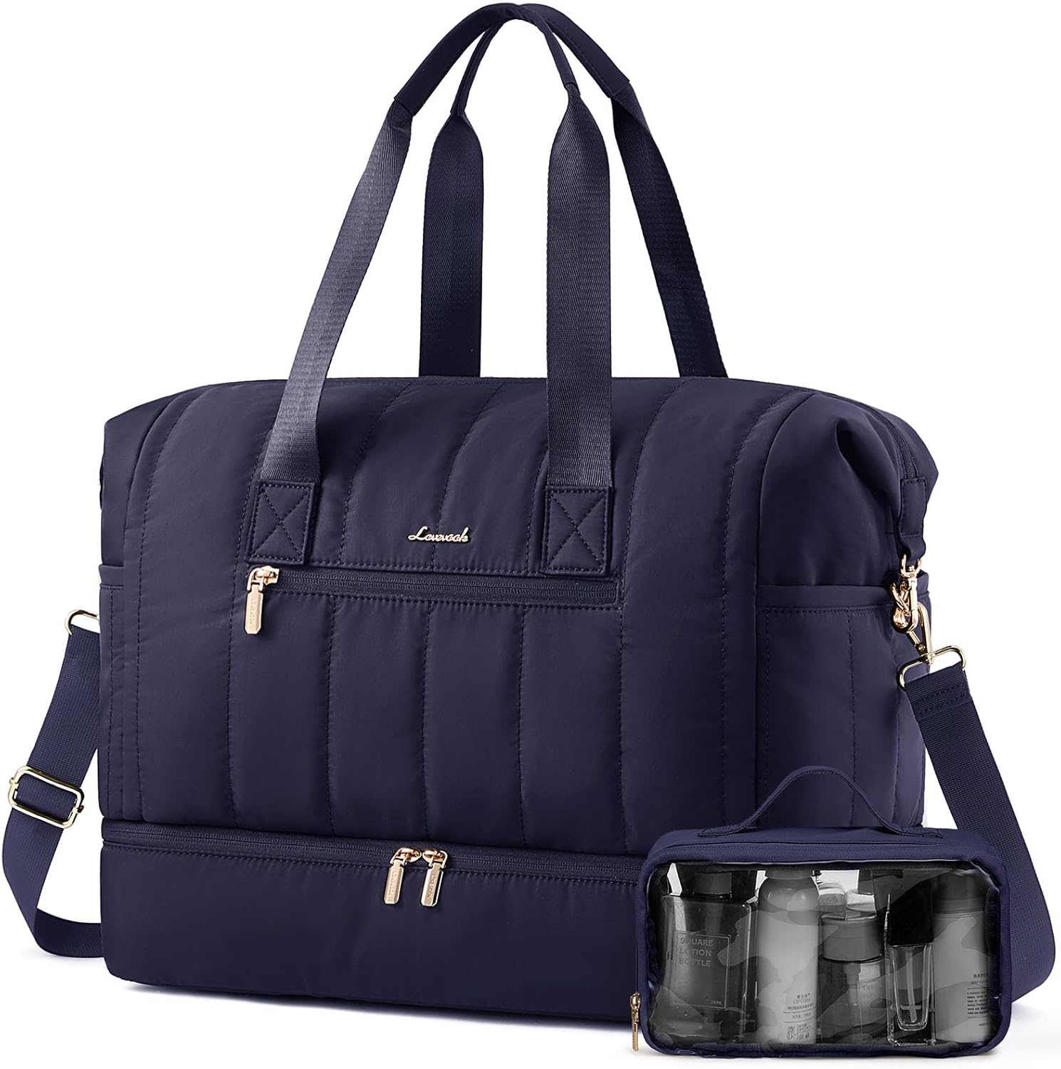 LOVEVOOK Travel Duffle Bag with Shoe Compartment for Women