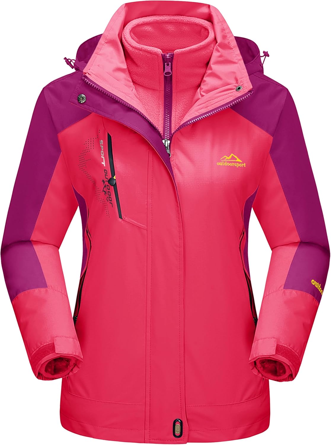 MAGCOMSEN Women's 3-in-1 Winter Coats for Snow and Skiing