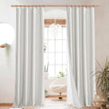 Blackout Linen Curtains 100% Light Blocking - Thermal Insulated Panels