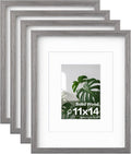 Egofine 11x14 Picture Frames Set of 4 - Solid Wood Plexiglass Frames