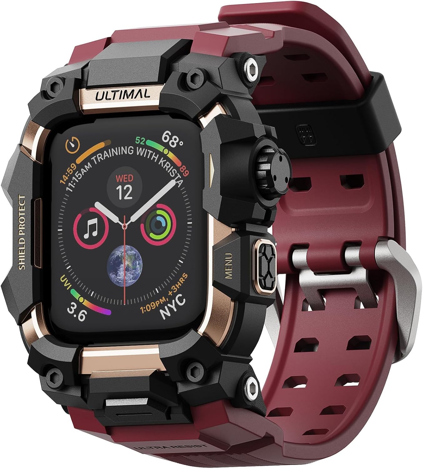 ULTIMAL Rugged Case for Apple Watch 44mm - Tactical Band Design