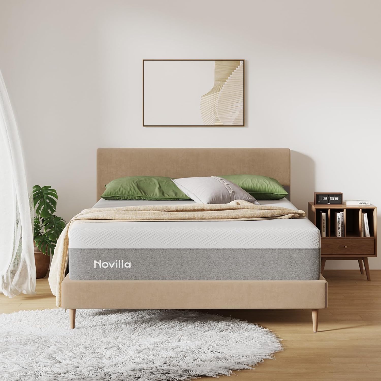 Novilla Memory Foam Mattress Full for Comfortable Sleep & Pain Relief