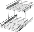 2 Tier Pull Out Cabinet Organizer 22.12in W x 21.12in D - Slide Out
