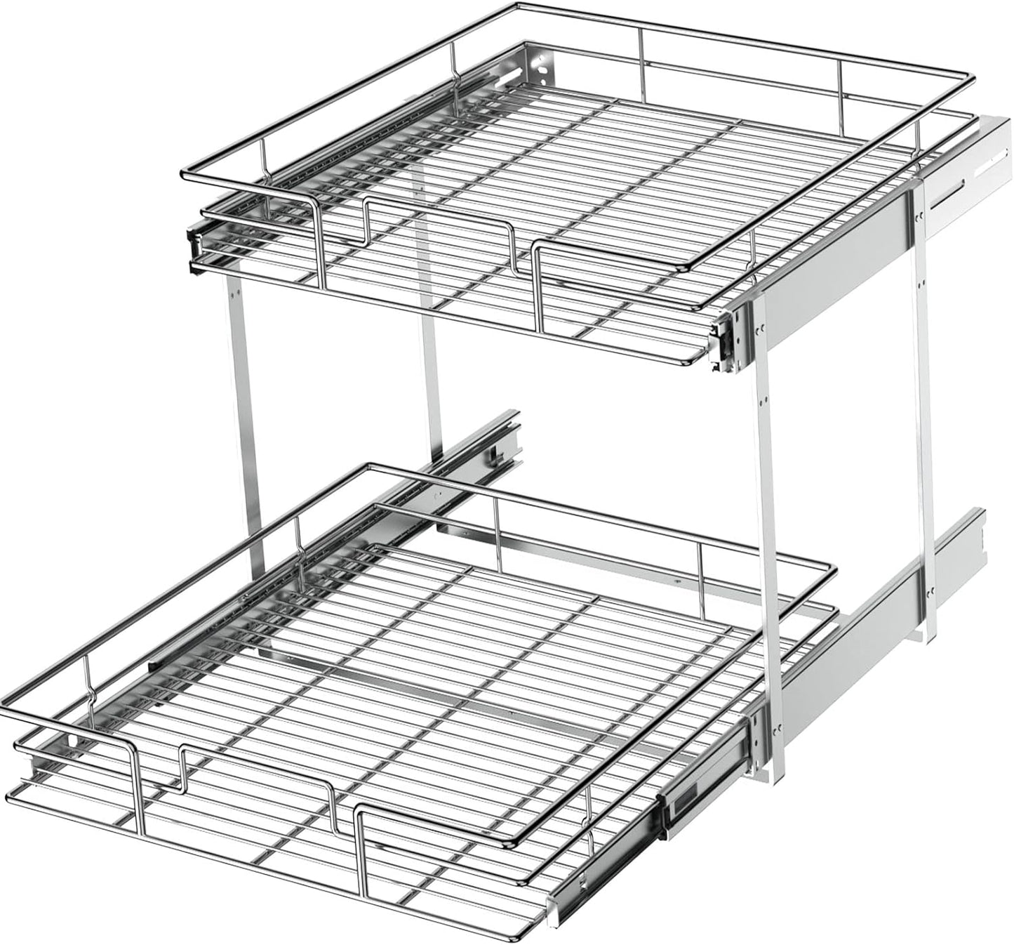 LOVMOR 2 Tier Pull Out Cabinet Organizer for Kitchen Storage