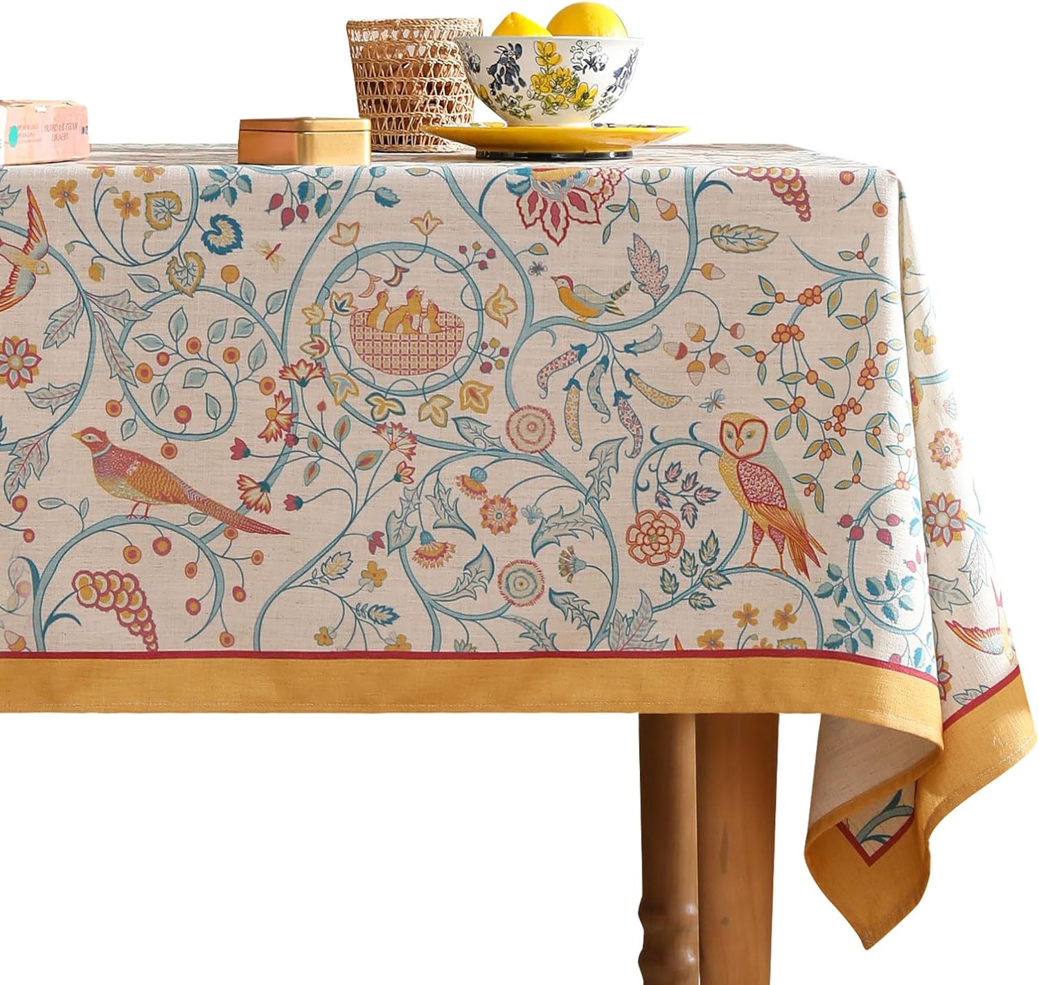 Designer Small French Rectangular Tablecloth for Dining Decor