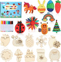 DIY Wooden Magnets Painting Kit 36 pcs - Creative Kids Craft Set