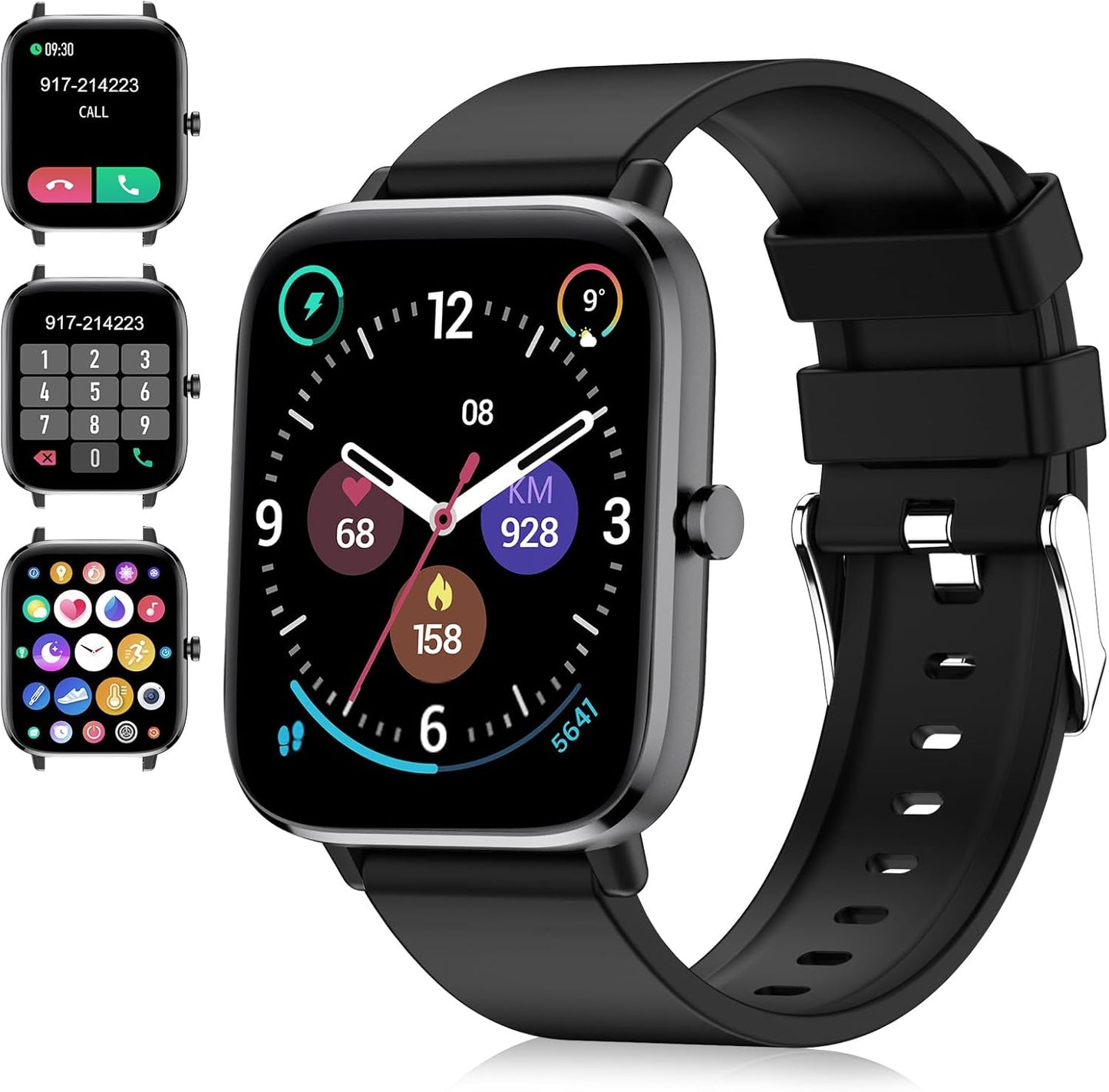 BYBUKCKR Smart Watch - Call Function, HD Screen, Fitness Tracker, Waterproof