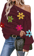 Women's Cozy Off Shoulder Sweater Top for Fashionable Fall Looks