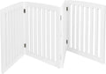 Dog Gate Pet Gate Indoor for Stairs Doorways 82x24 in 4-Panel Wooden