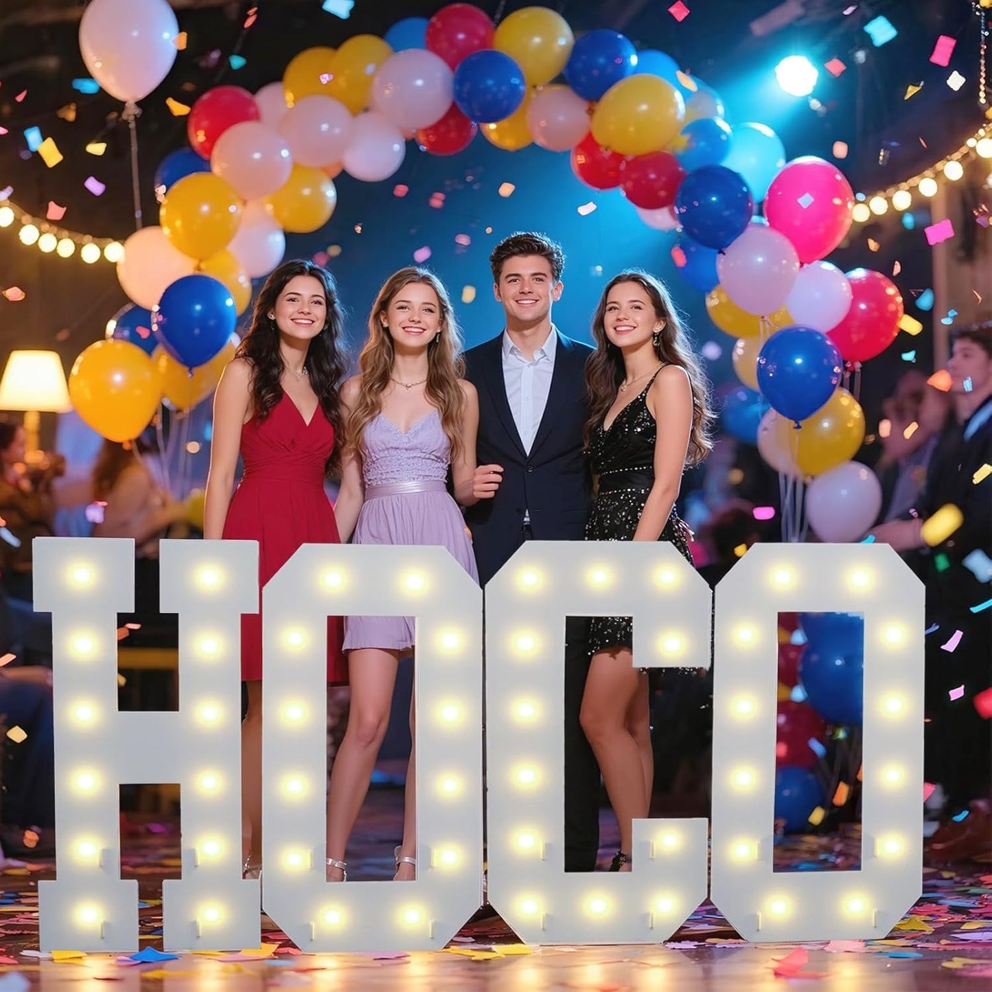 Pooqla 2.4FT Marquee Letters for Homecoming Party Decor