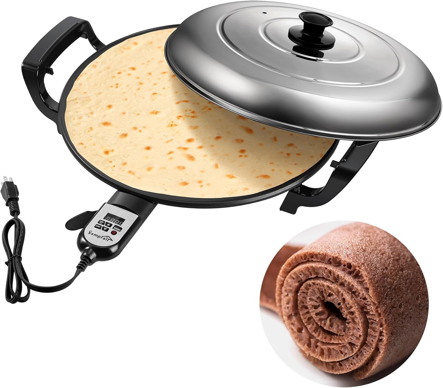 18.5-Inch Electric Injera Maker for Perfect Flatbreads