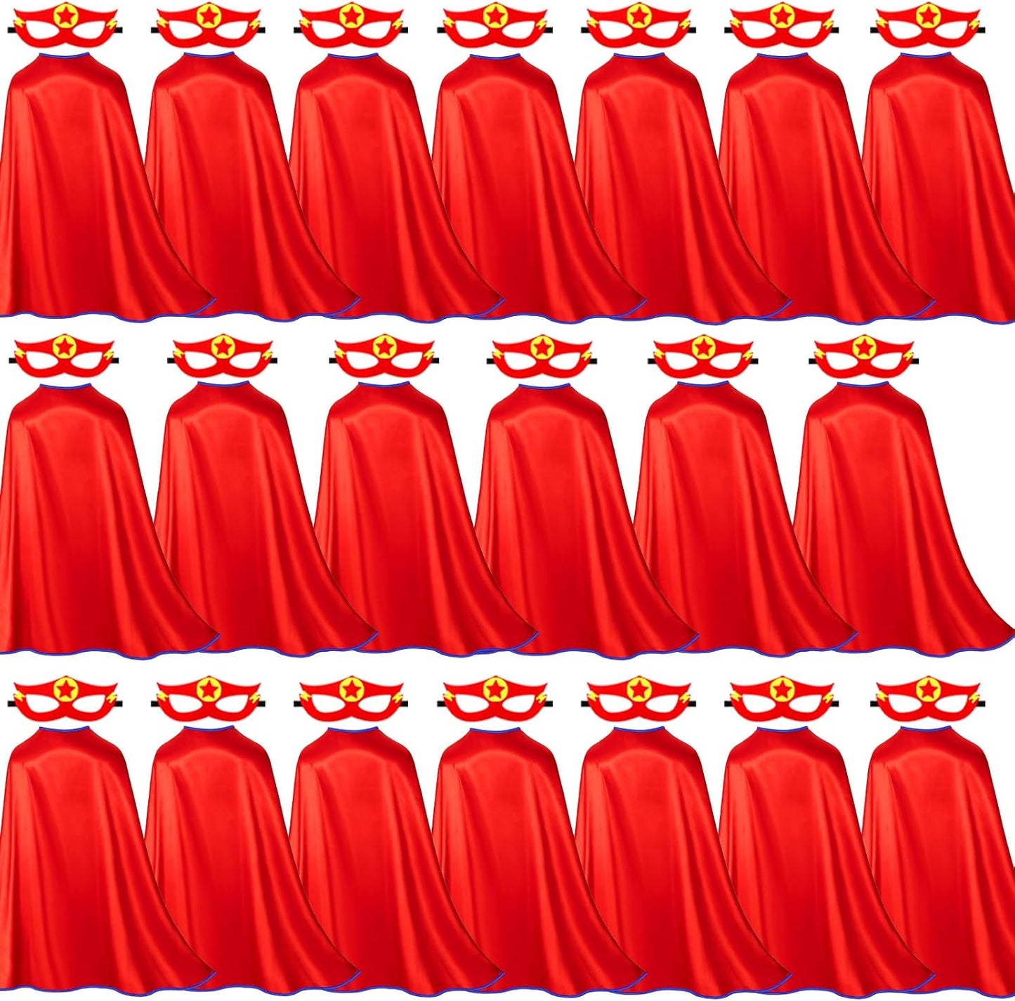 Superhero Capes for Kids Bulk 20 Pack for Dress-up Fun
