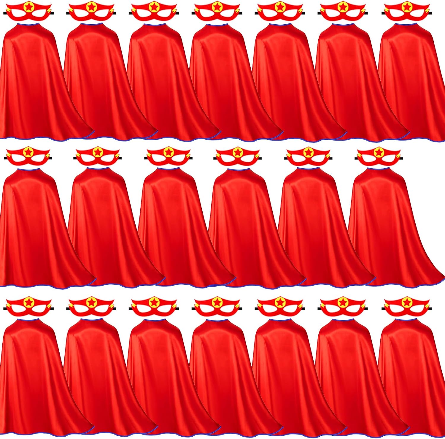 Superhero Capes for Kids Bulk 20 Pack for Dress-up Fun