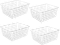 14 in Upright Freezer Storage Baskets - Set of 4 for Pantry & Freezer