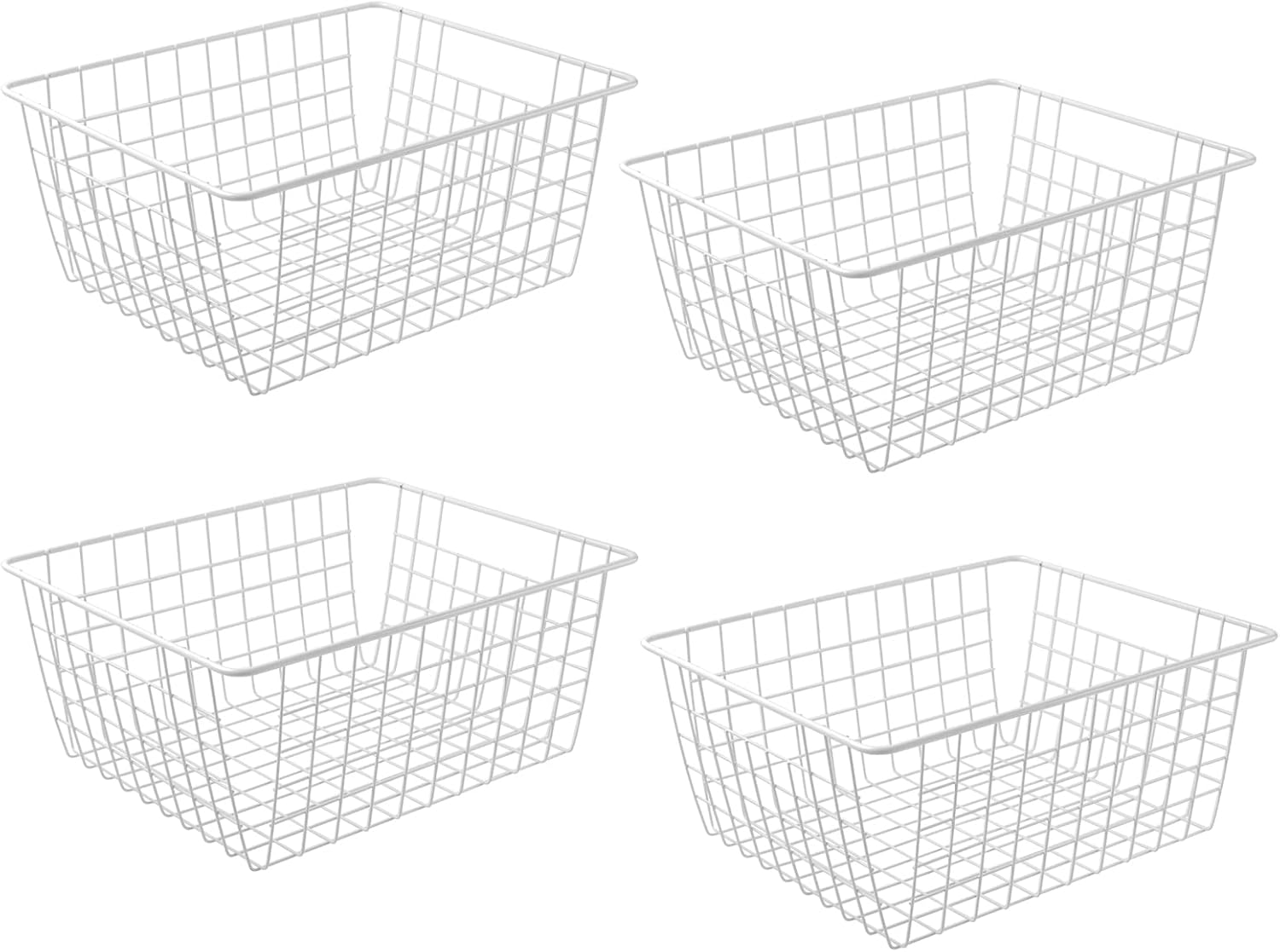 14in Upright Freezer Storage Baskets for Organizing Needs
