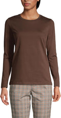 Lands' End Women's Relaxed Supima Cotton Long Sleeve Crew Tee