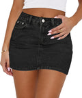 Womens Low Waisted Denim Jean Skirt Mini - Cute Y2K Style