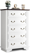 Farmhouse Dresser with 5 Drawers for Bedroom and Living Room